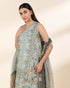 Unstitched Women's Blue Lawn 3 Piece Suit